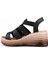 Kadın Sıyah Günlük Sandalet - Siyah, Deri 3