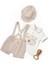 Bebek 3'lü Salopet Müslin Takım %100 Pamuk - Yenidoğan - CSYM7102 1