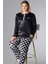 Büyük Beden Battal Kadife Uzun Kol Pijama Takımı Flz B09-153 4