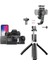 Q08 Siyah Gimbal 360 Derece Uzaktan Kumandalı Taşınabilir Selfie Çubuğu Tripod 3