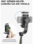 Q08 Siyah Gimbal 360 Derece Uzaktan Kumandalı Taşınabilir Selfie Çubuğu Tripod 5