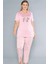 Büyük Beden Battal Viskon Kısa Kol Yazlık Pijama Takımı Dowry B08-76 1