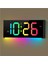 Smouıng 30.48 cm Dijital Duvar Saati, Büyük Ekran ile 13 Rgb Renk Değişimi, LED Alarm Saati ile Uzak 1