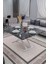 Home Üst Tabla Mdf Siyah Mermer Oval Köşe Alt Ayak Beyaz 3