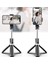 Go Pro Uyumlu Bluetooth Kumandalı Katlanabilir 100 cm Selfie Çubuğu Özçekim Tripod Çubuğu Siyah 3