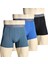 3'lü Erkek Düz Gri Ton Pamuk Boxer Fitted 1