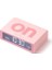 Flip Mini Şarj Edilebilir Alarm Saat Pembe 2