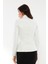 Basics&more Kadın Fermuar Detaylı Beyaz Deri Ceket - B16 5