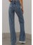 Kadın Açık Mavi Yüksek Bel Geniş Paça Bol,salaş Palazzo Jeans 2