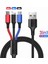 Hp-11 3 In 1 Hızlı Şarj Kablosu 2.4A 120 cm Type-C USB Micro iPhone iPad Xiaomi Huawei Data Kablo 3