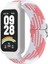 Xiaomi Smart Band 9 Active/redmi Band 3 Dokuma Naylon Kayış Geçmeli Kasa Saat Bandı - Pembe+Beyaz (Yurt Dışından) 5