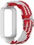 Xiaomi Smart Band 9 Active/redmi Band 3 Dokuma Naylon Kayış Geçmeli Kasa Saat Bandı - Kırmızı+Beyaz (Yurt Dışından) 1