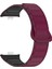 Xiaomi Smart Band 9 Pro/smart Band 8 Pro/redmi Watch 4 Manyetik Saat Kayışı Için Silikon Bant - Şarap Kırmızısı+Siyah (Yurt Dışından) 3