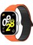 Xiaomi Smart Band 9 Pro/smart Band 8 Pro/redmi Watch 4 Manyetik Saat Kayışı Için Silikon Bant - Turuncu+Siyah (Yurt Dışından) 4