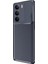 Realme C75 Uyumlu Kılıf Negro Karbon Görünümlü Silikon Lacivert 1