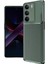 Realme C75 Uyumlu Kılıf Negro Karbon Görünümlü Silikon Koyu Yeşil 3