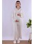 Ekru Sabahlıklı Hamile Lohusa Pijama Takımı BYL240342 2