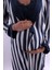 Lacivert Sabahlıklı Hamile Lohusa Pijama Takımı BYL290342 5