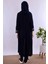 Lacivert Tesettürlü Uzun Sabahlıklı Hamile Lohusa Pijama Takımı BYL2T24072 3