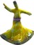 Seramik Dekoratif Semazen Biblo 22 cm Sarı 1