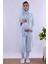 Pembe Tesettürlü Sabahlıklı Hamile Lohusa Pijama Takımı BYL2T40342 2