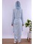 Pembe Tesettürlü Sabahlıklı Hamile Lohusa Pijama Takımı BYL2T40342 3