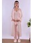 Lacivert Sabahlıklı Hamile Lohusa Pijama Takımı BYL290342 2