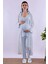 Lacivert Sabahlıklı Hamile Lohusa Pijama Takımı BYL290342 2