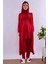 Lacivert Tesettürlü Uzun Sabahlıklı Hamile Lohusa Pijama Takımı BYL2T24072 2
