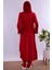 Lacivert Tesettürlü Uzun Sabahlıklı Hamile Lohusa Pijama Takımı BYL2T24072 3