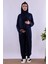 Ekru Tesettürlü Sabahlıklı Hamile Lohusa Pijama Takımı BYL2T24242 2