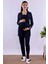 Kahverengi Sabahlıklı Hamile Lohusa Pijama Takımı BYL224012 4