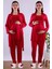 Kahverengi Sabahlıklı Hamile Lohusa Pijama Takımı BYL224012 1