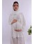Gri Tesettürlü Sabahlıklı Hamile Lohusa Pijama Takımı BYL2T24012 2