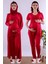 Lacivert Tesettürlü Sabahlıklı Hamile Lohusa Pijama Takımı BYL2T80242 1