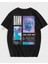 Unisex Baskılı Oversize T-Shirt - Siyah 3