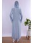 Lacivert Tesettürlü Sabahlıklı Hamile Lohusa Pijama Takımı BYL2T80242 3