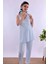 Mavi Hamile Lohusa Pijama Takımı BYL290322 4