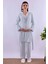 Mavi Sabahlıklı Hamile Lohusa Pijama Takımı BYL230542 2