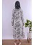 Füme Tesettürlü Sabahlıklı Hamile Lohusa Gecelik Takım BYL2T80952 3