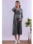 Füme Tesettürlü Sabahlıklı Hamile Lohusa Gecelik Takım BYL2T80952 4