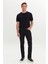 Erkek Siyah 360 Derece Her Yöne Esneyen Slim Fit Dar Kesim Diyagonal Esnek Desenli Pantolon 2