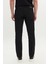 Erkek Siyah 360 Derece Her Yöne Esneyen Slim Fit Dar Kesim Diyagonal Esnek Desenli Pantolon 7