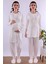 Ekru Dantelli Sabahlık Pijama Takımı BYL211302 1