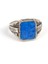 925 ayar Gümüş Mavi Mineli Erkek Yüzük 4