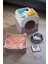 Luxury Marble Pink Ahşap Kedi Kulübesi 1 Adet 2