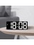 Masa Saati LED Dijital Termometre Alarm Ses Kontrolü Aynalı Takvim Gece Modu 2