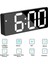 Masa Saati LED Dijital Termometre Alarm Ses Kontrolü Aynalı Takvim Gece Modu 5