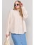 Çetinkaya Fithit 1333 Kadın Uzun Kol Maya Keten Oversize Gömlek Natural 1