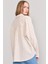 Çetinkaya Fithit 1333 Kadın Uzun Kol Maya Keten Oversize Gömlek Natural 4